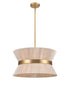 DVI Lighting 6 Light ELLESMERE Ø22.5 Inch PENDANT in Brass Finish Model: DVP43605BR-BK