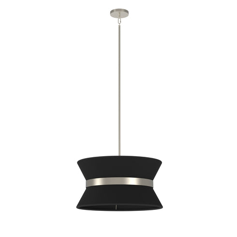 DVI Lighting 6 Light ELLESMERE Ø22.5 Inch PENDANT in Brass Finish Model: DVP43605BR-BK