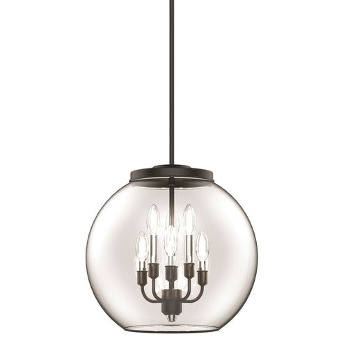DVI Lighting 6 Light FRONTENAC 6 Light FOYER in Multiple Finishes and Graphite Finish Model: DVP35049MF+GR-CL