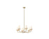 DVI Lighting 6 Light KANATA 6 Light CHANDELIER in Brass Finish Model: DVP48026BR-OP