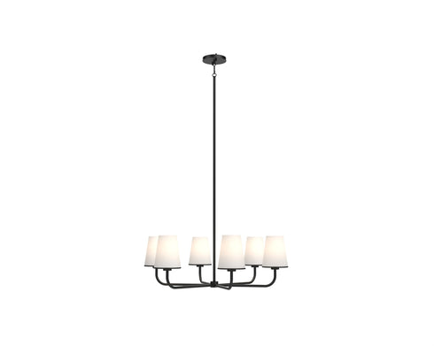 DVI Lighting 6 Light KANATA 6 Light CHANDELIER in Brass Finish Model: DVP48026BR-OP