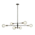 DVI Lighting 6 Light LAKE LOFT 6 Light PENDANT in Brass and Graphite Finish Model: DVP41102BR+GR