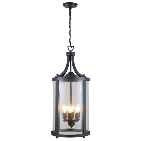 DVI Lighting 6 Light NIAGARA 6 Light OD HANGING in Hammered Black Finish Model: DVP4476HB-CL