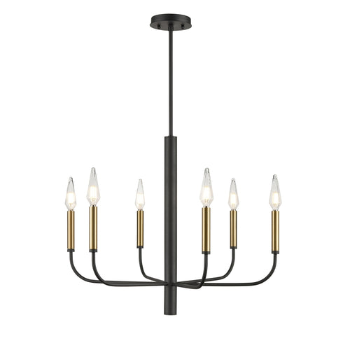 DVI Lighting 6 Light OLIVIA 6 Light CHANDELIER in Multiple Finishes and Graphite Finish Model: DVP44026MF+GR