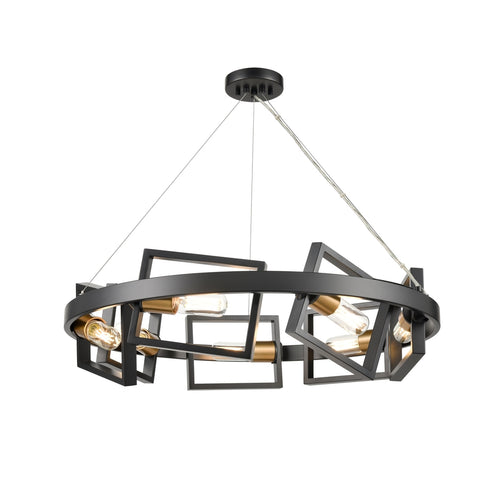 DVI Lighting 7 Light NORTHWEST PASSAGE 7 Light PENDANT in Multiple Finishes and Graphite Finish Model: DVP45224MF+GR