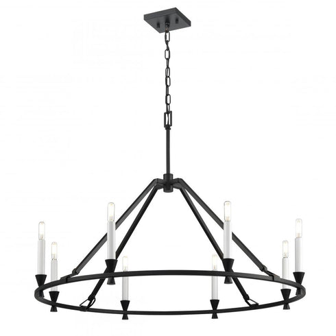 DVI Lighting 8 Light CARISBROOKE 34 Inch CHANDELIER BLACK in Ebony Finish Model: DVP37129EB