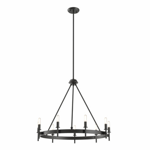 DVI Lighting 9 Light CAMBRAI 9 Light CHANDELIER in Ebony Finish Model: DVP27329MF+EB