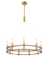DVI Lighting 9 Light CARDINAL 28 Inch CHANDELIER in Brass Finish Model: DVP37824BR-VICE