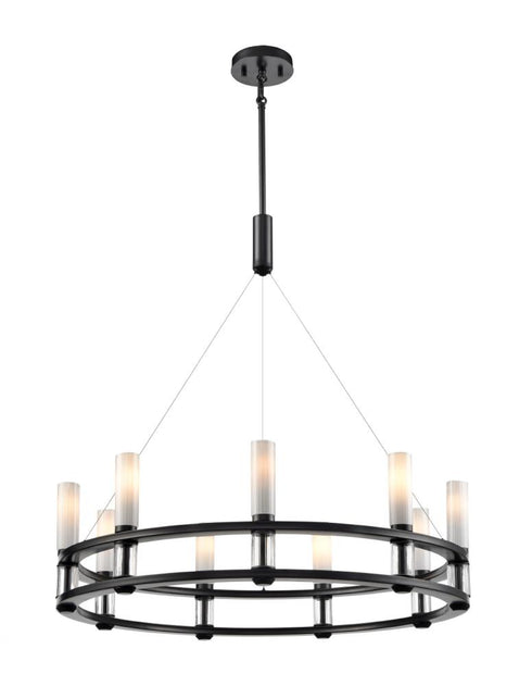 DVI Lighting 9 Light CARDINAL 28 Inch CHANDELIER in Brass Finish Model: DVP37824BR-VICE