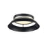 DVI Lighting ALCENON Ø13.5 Inch FLUSHMOUNT in Ebony and Platinum Finish Model: DVP39528EB+PL-CCT