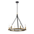 DVI Lighting Aletheia Hybrid 6 Light ALETHEIA Ø26 Inch CHANDELIER in Brass and Graphite Finish Model: DVP46326BR+GR-CCT