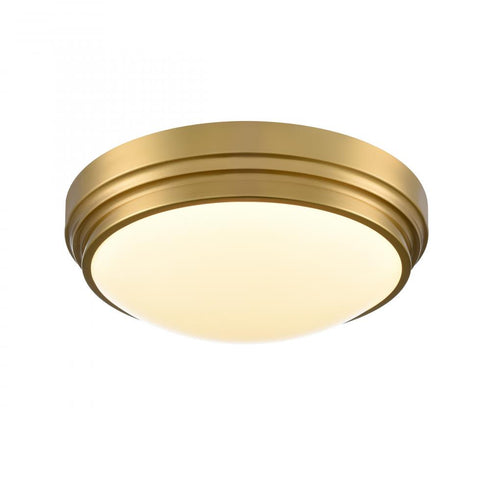DVI Lighting ALGOMA 13 Inch LED FLUSH MOUNT in Brass Finish Model: DVP33038BR-5CCT