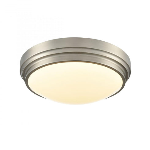 DVI Lighting ALGOMA 13 Inch LED FLUSH MOUNT in Satin Nickel Finish Model: DVP33038SN-5CCT