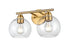 DVI Lighting Andromeda 2 Light Vanity in Brass Finish Model: DVP34722BR-CL