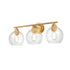 DVI Lighting Andromeda 3 Light Vanity in Brass Finish Model: DVP34743BR-CL