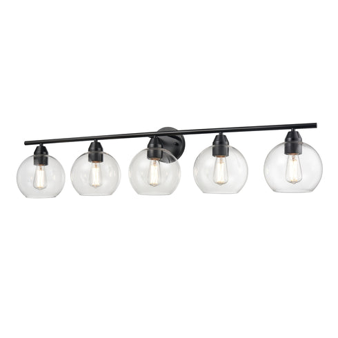 DVI Lighting Andromeda 5 Light Vanity in Brass Finish Model: DVP34755BR-CL