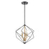 DVI Lighting Ashoona 3 Light Pendant in Buffed Nickel And Ebony Finish Model: DVP44920BN+EB