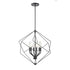 DVI Lighting Ashoona 6 Light Pendant in Buffed Nickel And Ebony Finish Model: DVP44905BN+EB