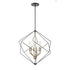 DVI Lighting Ashoona 6 Light Pendant in Buffed Nickel And Ebony Finish Model: DVP44905BN+EB