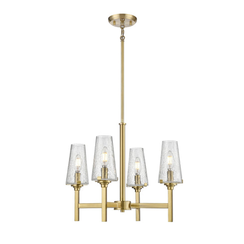 DVI Lighting Athenium 4 Light Chandelier in Brass Finish Model: DVP50224BR-CRK