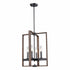 DVI Lighting Blairmore 4 Light Foyer in Ironwood on Metal and Graphite Finish Model: DVP30248GR+IW-CL