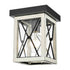 DVI Lighting County Fair Outdoor Flush Mount Model: DVP43374BK-CL