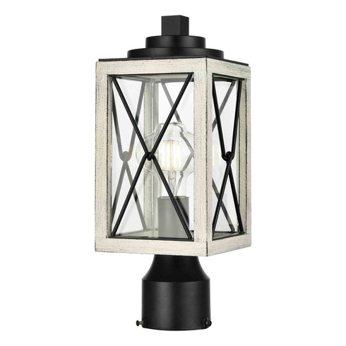 DVI Lighting County Fair Post Model: DVP43377BK+BIW-CL