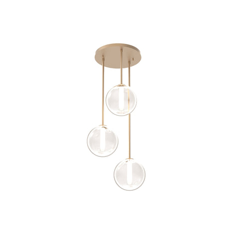 DVI Lighting Courcelette 3 Light Cluster Pendant in Chrome Finish Model: DVP27053CH-CL