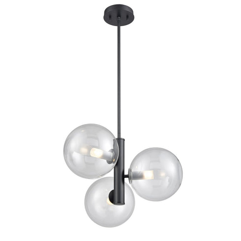 DVI Lighting Courcelette 3 Light Pendant in Chrome Finish Model: DVP27023CH-CL