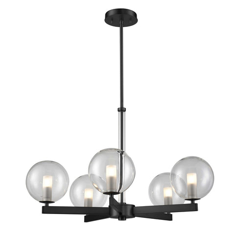 DVI Lighting Courcelette 3 Light Pendant in Chrome Finish Model: DVP27025CH-CL