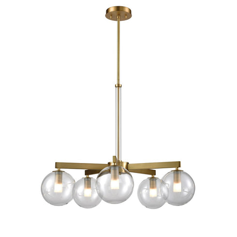 DVI Lighting Courcelette 3 Light Pendant in Chrome Finish Model: DVP27025CH-CL