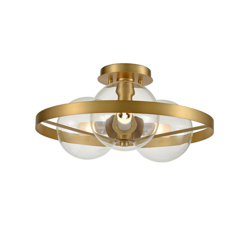 DVI Lighting Courcelette 3 Light Semi Flush Mount in Chrome Finish Model: DVP27011CH-CL