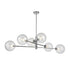 DVI Lighting Courcelette 6 Light Linear in Chrome Finish Model: DVP27002CH-CL