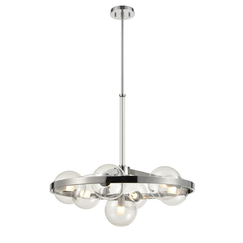 DVI Lighting Courcelette 7 Light Chandelier in Chrome Finish Model: DVP27027CH-CL