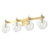 DVI Lighting Courcelette Courcellete 4 Light Vanity in Chrome Finish Model: DVP27044CH-CL