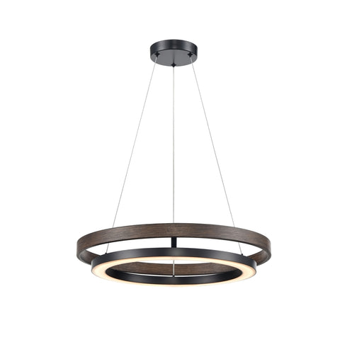 DVI Lighting CYBELE Ø18 Inch LED CHANDELIER in Ebony and Satin Nickel Finish Model: DVP40847EB+BN-CCT