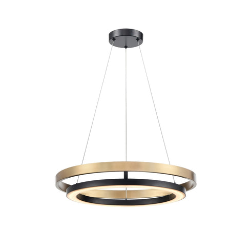 DVI Lighting CYBELE Ø18 Inch LED CHANDELIER in Ebony and Satin Nickel Finish Model: DVP40847EB+BN-CCT