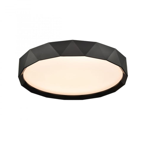 DVI Lighting DAWSON 15.25 Inch LED FLUSH MOUNT in Matte Black Finish Model: DVP44138MB-5CCT