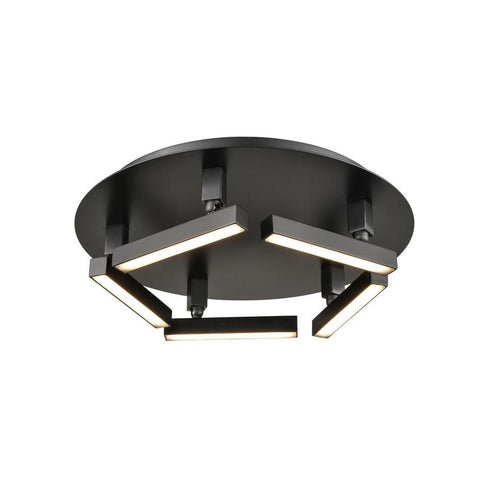 DVI Lighting GAMMAHYDRAE AC LED FLUSHMOUNT in Ebony Finish Model: DVP44757EB