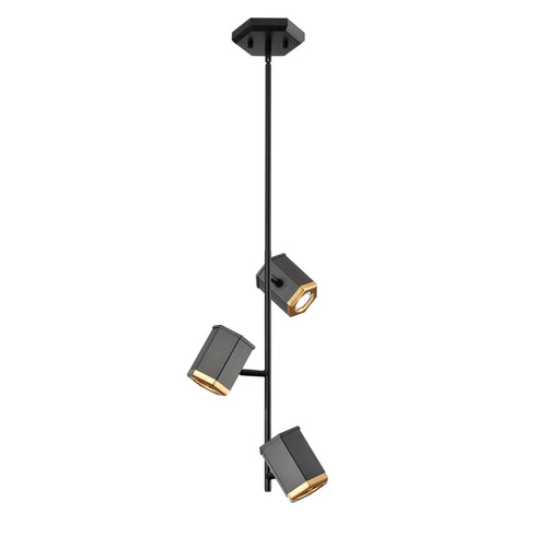 DVI Lighting Hexa 3 Light Pendant in Multiple Finishes and Ebony Finish Model: DVP46620MF+EB