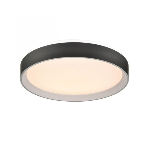 DVI Lighting HUDSON 15.25 Inch LED FLUSH MOUNT in Matte White and Matte Black Finish Model: DVP40238MW+MB-5CCT
