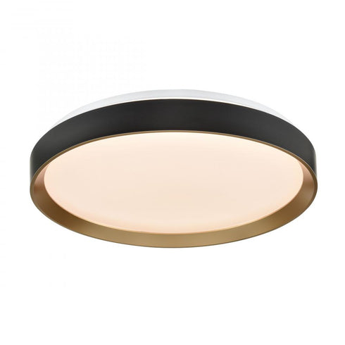 DVI Lighting HUDSON 18.5 Inch LED FLUSH MOUNT in Gold and Matte Black Finish Model: DVP40248GD+MB-5CCT