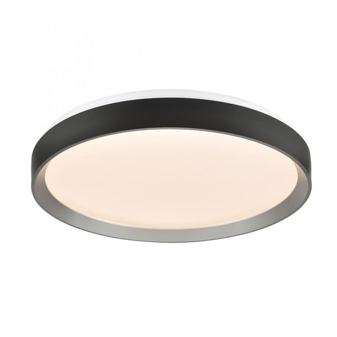 DVI Lighting HUDSON 18.5 Inch LED FLUSH MOUNT in Platinum and Matte Black Finish Model: DVP40248PL+MB-5CCT