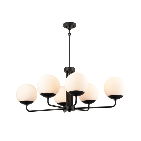 DVI Lighting Mackenzie Delta 6 Light Linear in Ebony Finish Model: DVP43102EB-OP