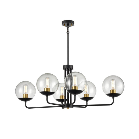 DVI Lighting Mackenzie Delta 6 Light Linear in Ebony Finish Model: DVP43102EB-OP