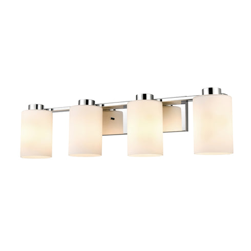DVI Lighting Manitou 4 Light Vanity in Buffed Nickel Finish Model: DVP47144BN-OP