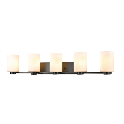 DVI Lighting Manitou 5 Light Vanity in Buffed Nickel Finish Model: DVP47155BN-OP