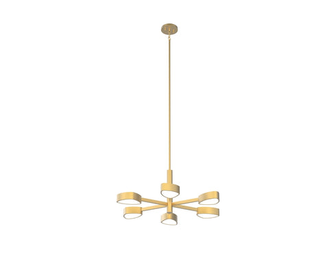 DVI Lighting Northen Marches 1 Light NORTHERN MARCHES 6 Light PENDANT in Brass Finish Model: DVP45426BR-OP
