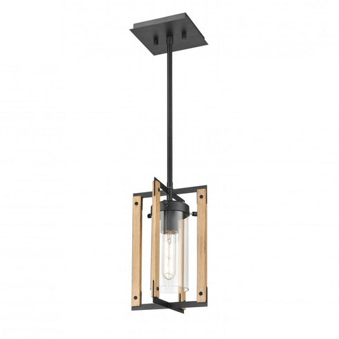 DVI Lighting OKANAGAN MINI PENDANT in Ebony Finish Model: DVP38621EB+NW-CL