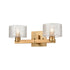 DVI Lighting Percussion 2 Light Vanity in Brass Finish Model: DVP4522BR-RPG